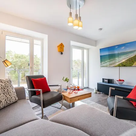 Prora - Komfortables Dünen Apartment mit 2 Bädern, Strandzugang und Waschmaschine - Grumsin